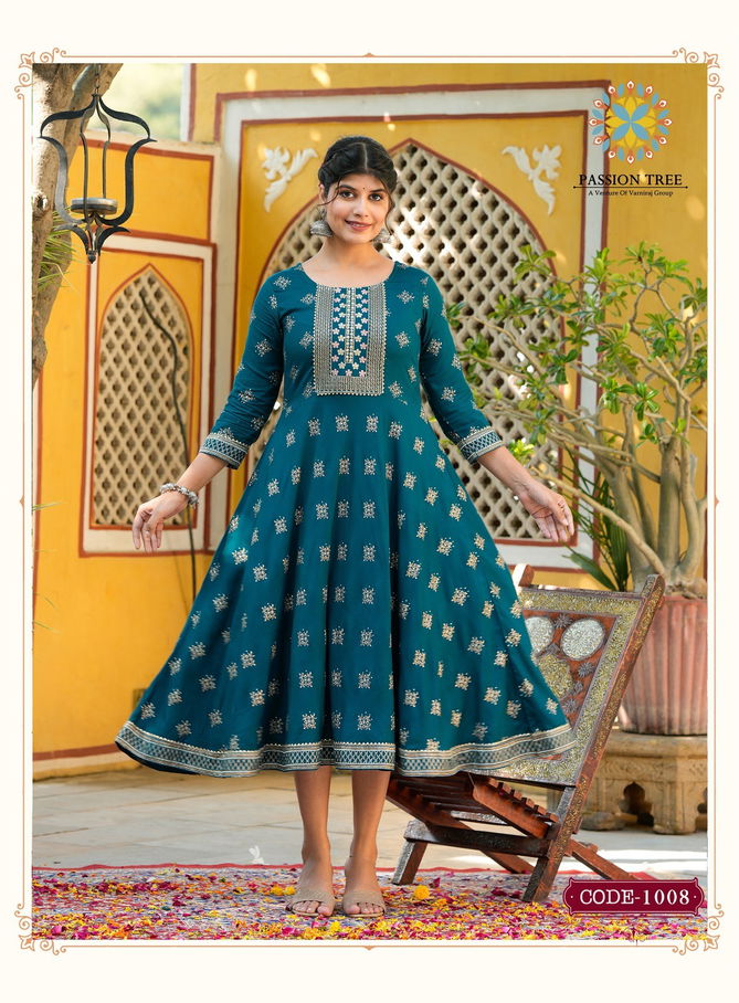 Rangilo Vol 1 By Passion Tree Embroidery Printed Kurtis
